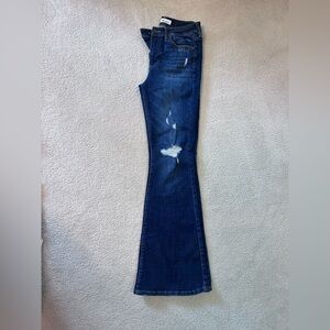 Kancan bootcut factory distressed jeans